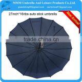 RainStoppers 48-Inch Auto Open 16-Panel Rainbow Umbrella With Wood Hook Handle thumbnail-1