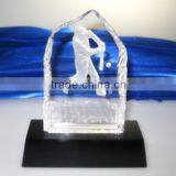 Clear Crystal 3D Laser Engraving For Glof Crystal Iceberg thumbnail-2