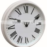 Large retro metal round shaped decorative wall mounted clock