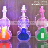 Mini Volin Guitar Ukelele Shape Led Flashlight Keychain / 3d Metal Keychain thumbnail-3