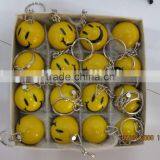 Smile Face Ball Key Ring