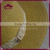 100% Paper Ladies Summer Hat Straw Boater Hat With Lace Quality Choice thumbnail-3