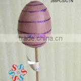 2014 Hot Sale Artificial Polyster Easter Egg With Stem For Christmas And Home Decoration