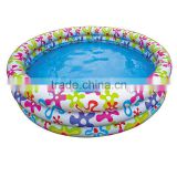 round above-ground inflatable pool,flower pattern kids inflatable bath pool