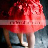 2015 Summer Wear Fluffy Soft Pettiskirts for Baby Girls Wholesale Red and White Tutu Pettiskirt thumbnail-1