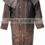 Leather Winter Coat in Cowhide Leather