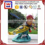 Kayak River Rafting Collectible 12 Inch Poly-resin Figurine by Warren Stratford thumbnail-1