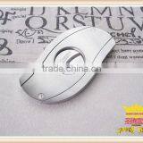 Double Blade Stainless Steel Cigar Cutter thumbnail-1