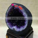 High Quality Natural Brazil Amethyst Geode Purple Quartz Crystal Large Geode for Sale thumbnail-6