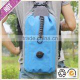 Chinese factory customize tarpaulin bag pack with shoulder straps for outdoor hiking
