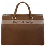 Men Genuine Leather Zipper Laptop Black Messenger Bag thumbnail-3