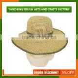Hawaii Black And White Large Wide Brim Straw Hat thumbnail-4