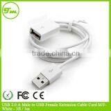 USB 2.0 A Male to USB Female Extension Cable Cord M/F- White - 3ft 1m