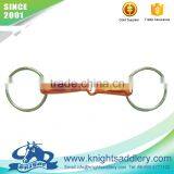 SS Ring Snaffle Horse Bit with Copper Jointed Mouth