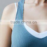 High Quality 87% Nylon and 13% Spandex Women Yoga Tank Top Fashion Design Gym Clothing thumbnail-4