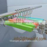 Wood Skirt Hangers, Wooden Pants Hangers With Chrome Hardware, Shiny Kids Pants Hanger thumbnail-2