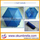 21"x6 Rib 5 Fold MINI Umbrella With Case thumbnail-1