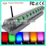 100% Facotry Direct Sale 6in1 RGBWAUV 9pcs 18w Rechargeable Wifi Phone IOS Android App Wireless DMX Battery Powered LED Light