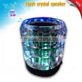 Crystal Flashing Light Portable Mini Audio Speaker