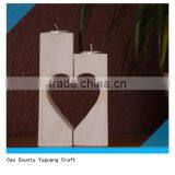 Classic Wooden Heart-shaped Candle Holder thumbnail-3