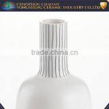 2-Size Modern White Ceramic Flower Vase Ceramic Art Streamline Vases thumbnail-3