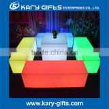 Outdoor led leisure room furniture led plastic dining table and chair