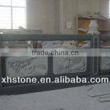 Outdoor Black Stone Handrail With Carving Statues thumbnail-1