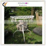 Antique White Metal Kids Table and Chair Set thumbnail-1
