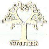 Wooden Tree Christmas Decorations Rustic Hanging Craft Shapes thumbnail-1