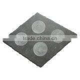 Rough Edge Slate Placemat With Glass Tumbler thumbnail-4