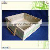 Factory Price Slotted Handles Wooden Storage Tray thumbnail-4