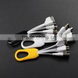 Custom 4 in 1 Multiple Universal USB Charging Cable w/ 8 Pin Lighting / 30 Pin / Micro USB / Mini USB Ports for Iphone 4s 5 5s 6 thumbnail-2