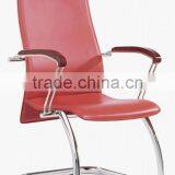 China manufacturer pu/pvc red leather office chairs without wheels