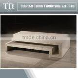 Modern White Travertine Marble Living Room Coffee Table for Sale thumbnail-1