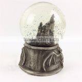 Custom Halloween Theme Antique Building Bat Snow Globe thumbnail-2