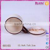 Handmade Craft Round Shape Ceramic Mug With Lid thumbnail-5