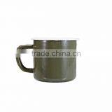 Customer Printed Sublimation Enamel Camping Mug With Stainless Steel Rim/rolled Rim Gift Mug thumbnail-4