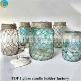 Beach Candle Holders Sea Glass Mason Jar Light thumbnail-4