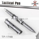 Silver 6061Aluminum Steel Hollow Out Tactical Ball Point Pen,glass Breaker 2 in 1 TP-178B thumbnail-2