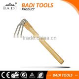 mini wood handle garden rake for digging