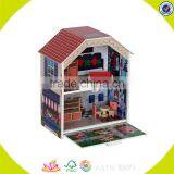 2017 Role Play Baby Toy Wooden Small House Popular Children Toy Wooden Small House W06A143 thumbnail-2