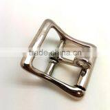 1" Center Bar Buckle With Lockable Prong, Zinc Alloy Strap Buckle in Nickel Plate thumbnail-2