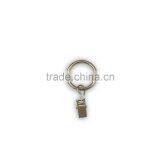 Wholesale Brushed Nickel Plating Iron Curtain Ring With Clip / Rod Ring With Clip Hanging / A Ring With A Clip thumbnail-1