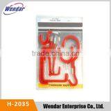 Heavy Duty 14 Piece Set of Assorted Wall Mounted Metal Storage Hooks for Hanging (Red) / Garage Storage Vinyl Coated Hook thumbnail-1