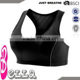 one piece spandex sports bra with adjustable shoulder strapless yoga bra top