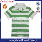 Top Design Latest Green Stripe Polo T-shirts for Men Designer Stripe Polo T-shirts