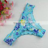 Stock New 2016 Sey Blue Bowknot Panties Women Sey Cotton V-string Briefs Panties Thongs G-string Lingerie Underwear Women's Pant thumbnail-2