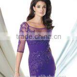 Formal Long Sleeve Lace Full Length Mother Dresses for Juniors thumbnail-2