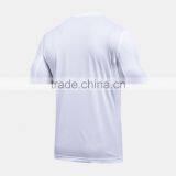 Mens Short Sleeve Tops Casual Quick Dry Slim Fit Polyester Spandex Blend Stretchy Material Tops Football Tee Solid Custom Color thumbnail-3