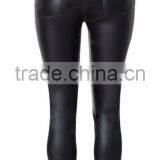 EY0211P Pants Fashion Women Bottoms Black PU Leather Slim Pant thumbnail-2